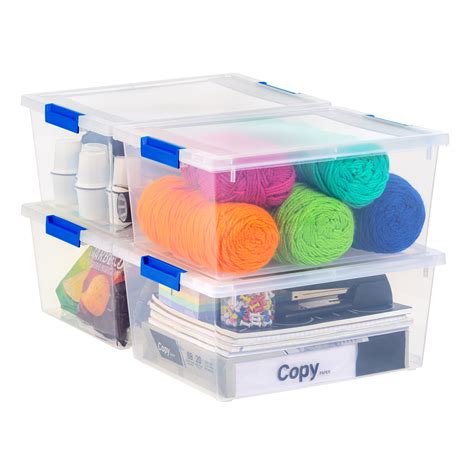 IRIS USA, 11 QT Clear Plastic Storage Container, Storage Bins, Clip Box ...