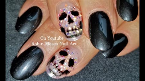 Crystal Skull Nail Diy Easy And Elegant Halloween Art Design Tutorial