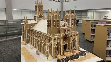 Bingham High Students Build Intricate Gingerbread Cathedral