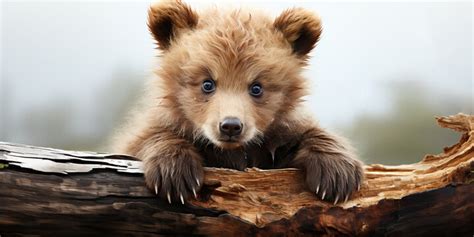 Cute Baby Brown Bear Cubs