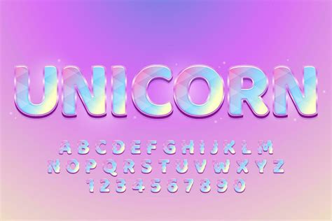 Decorative Unicorn Font And Alphabet Vector 20675888 Vector Art At Vecteezy