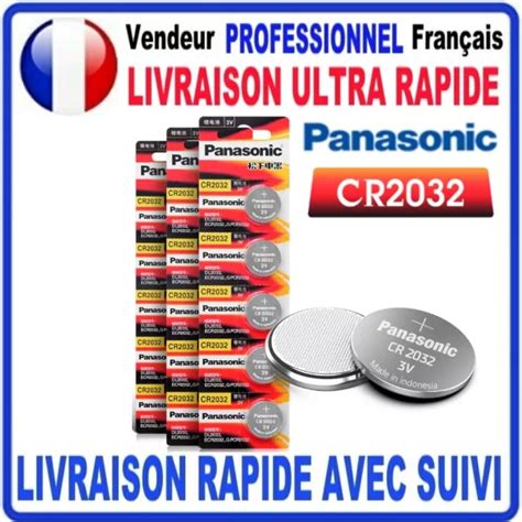 PILE CR2032 LITHIUM 3V PANASONIC Pile bouton QUALITÉ PREMIUM EUR 3 49