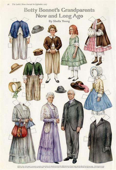 Vintage Paper Doll Betty Bonnets Grandparents Old Design Shop Blog