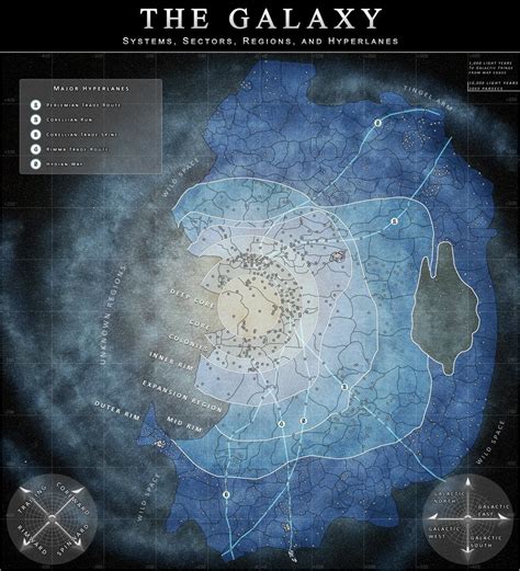 Complete Sector Map Of The Galaxy Inner Rim Colonies Core Deep Core