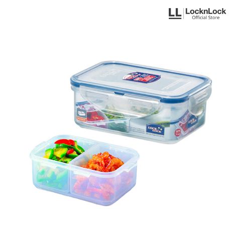 Jual Locknlock Classic Kotak Makan Rectangular Short Ml With Divider