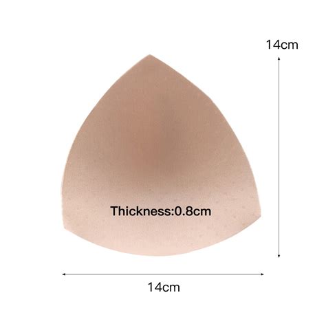 Ecmln Pair Bra Cup Pads Triangle Round Chest Breast Bikini Underwear