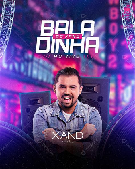 Flyer Show Baladinha Xand Avião Social Media PSD Editável download