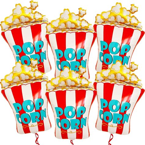 KatchOn Giant Popcorn Balloons Set 30 Inch Pack Of 6 Popcorn