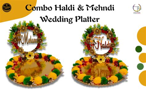 Buy Unique Palette Beautiful Haldi Mehndi Platter Decoration