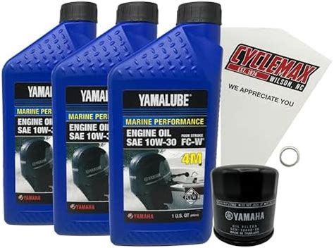 Amazon Cyclemax F30 F70 Yamalube 10W30 Marine Oil Change Kit Fits