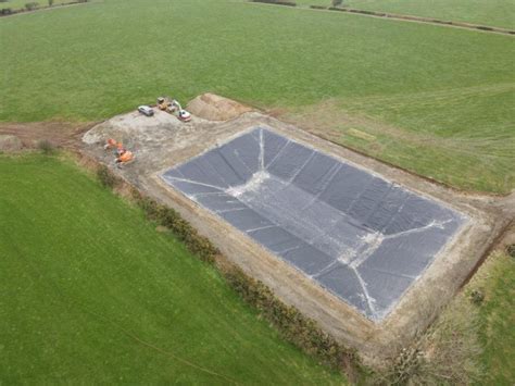 Slurry Digestate Storage Lagoon And Floating Cover Completed In South