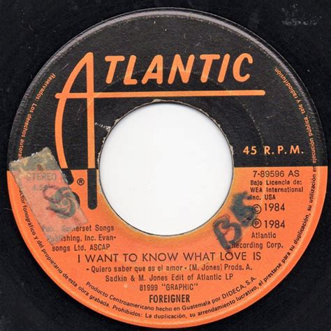 Foreigner - I Want To Know What Love Is (1985, Vinyl) | Discogs