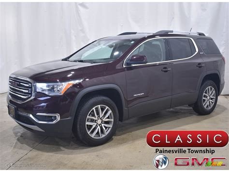 Black Cherry Metallic Gmc Acadia Sle Awd Photo