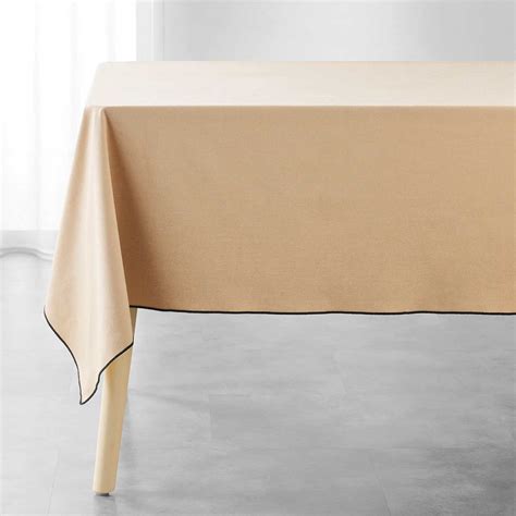 Nappe rectangulaire coton recyclé L240 cm Mistraline Beige Linge de