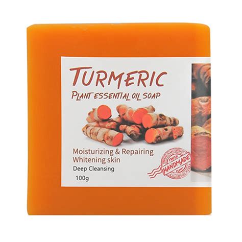 Zpaqi Turmeric Soap Bar Natural Handcrafted Skincare Face And Body Cleanser Brightens Skin Evens