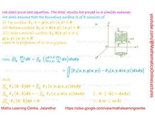 Advanced Mathematics Vector Calculus Integral Calculus Gauss