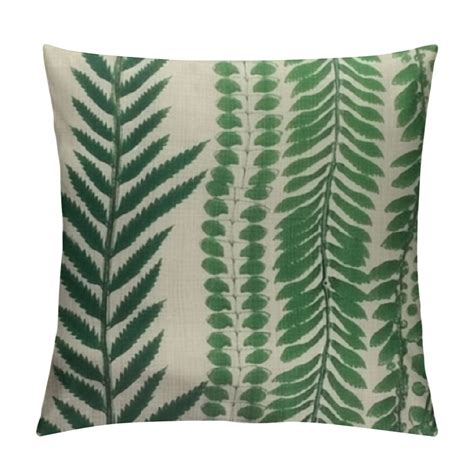 Comio Tropical Palm Leaves Throw Lumbar Pillow Covers Summer Green