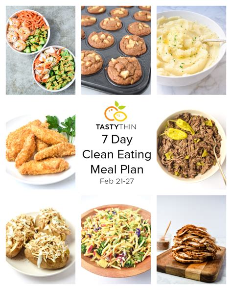 7 Day Clean Eating Meal Plan • Tastythin