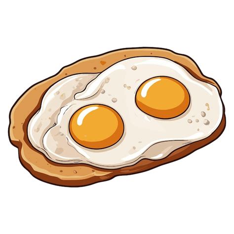 Premium Vector Freshly Fried Egg Vector Illustration On White Background