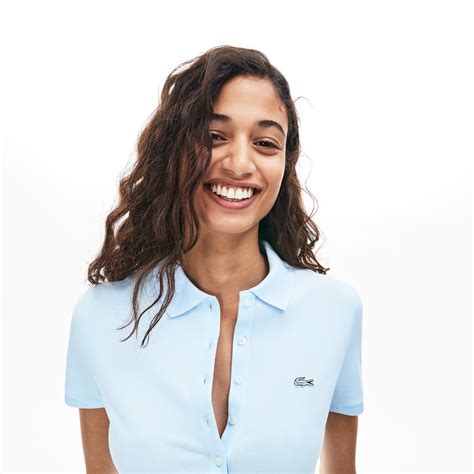 Lacoste Womens Slim Fit Stretch Mini Cotton Piqué Polo Shirt