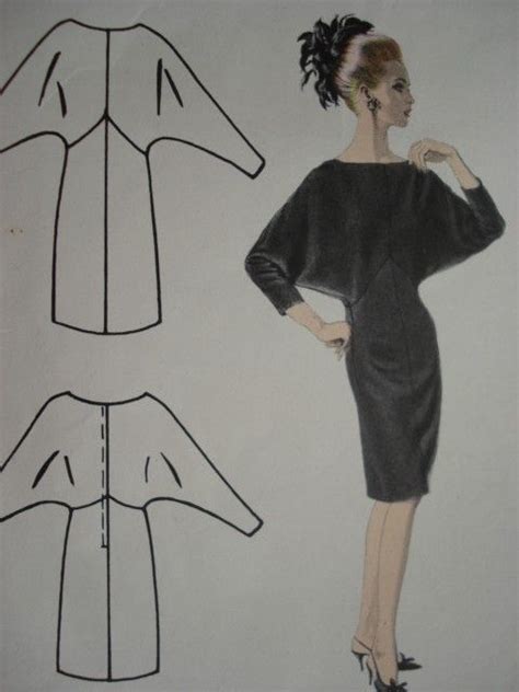 1960s Jacques Heim Dolman Sleeve Dress Pattern Bateau Neckline Sizzling Style Vogue Paris