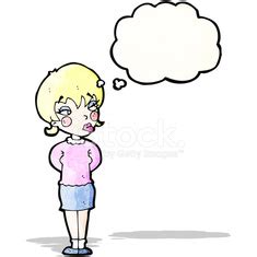 Cartoon Bored Woman Imagining Stock Vector Royalty Free Freeimages