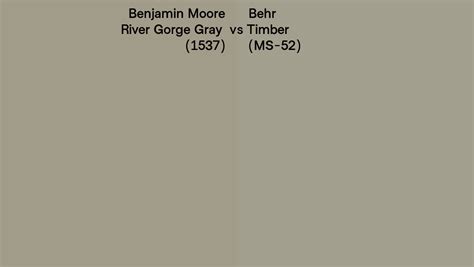 Benjamin Moore River Gorge Gray Vs Behr Timber Ms Side By