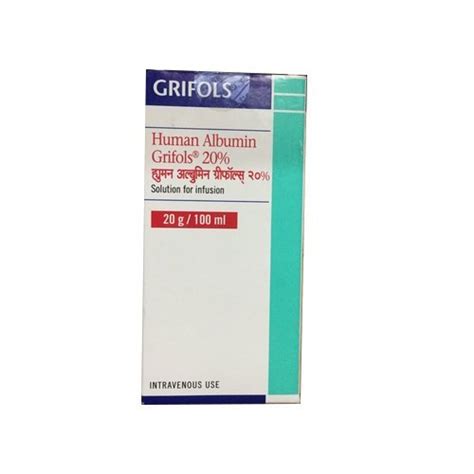 Infusion Grifols Human Albumin For Hospital 20100 Ml Rs 6000