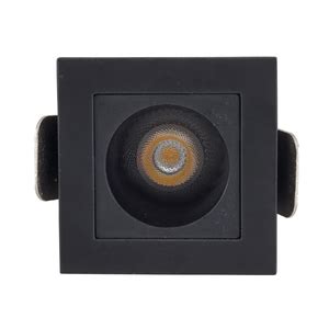 Mini Spot Focco de Embutir LED Preto 3W Luz Neutra Ângulo 24 Gaya