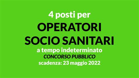 Concorsi Oss Per Operatori Socio Sanitari