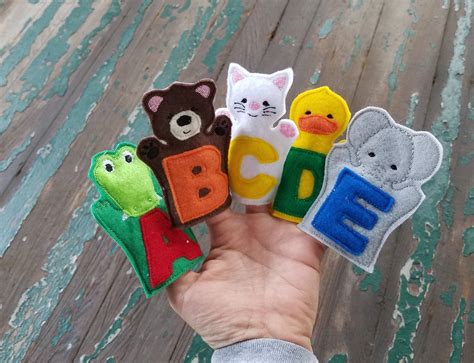 Alphabet Felt Puppets Alphabet Play Set Educational Play Etsy Australia