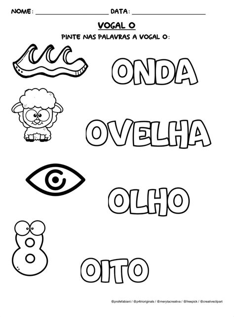 Atividade Vogal U Educação Infantil