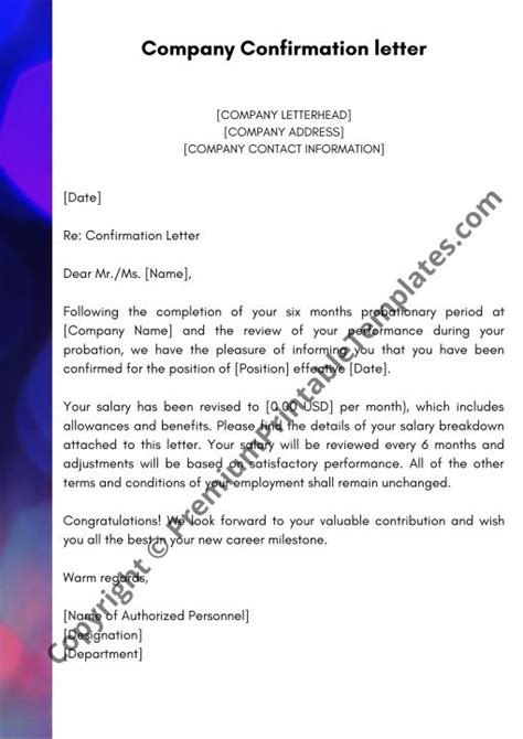 Confirmation Letter Editable And Pdf Confirmation Letter Business Letter Template Letter Of