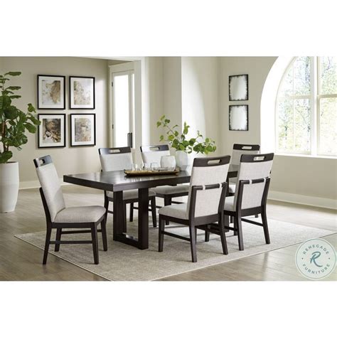 Neymorton Dark Grayish Brown Rectangular Extendable Dining Room Set