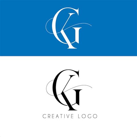 Dise O De Logotipo De Letra Inicial Kg Vector Premium