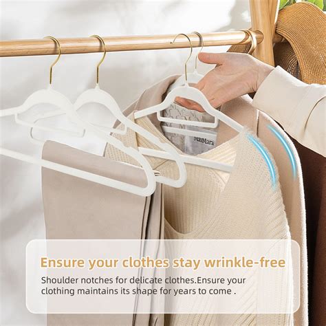 Snapklik Velvet Clothing Hangers Felt Non Slip White Suit Hanger