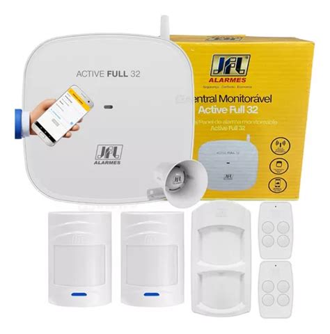 Kit Alarme Active Full Duo Monitorado Sensores Sem Fio