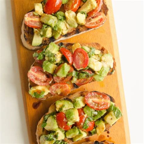 Quick Avocado Bruschetta With Balsamic Sauce Oh Its Delicious