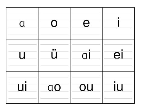 四线格拼音字母表 A4打印word文档在线阅读与下载免费文档