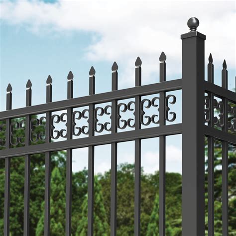 Picket Steel Fence Decorative Fencing Ftx Ft Black Coated Flat Top