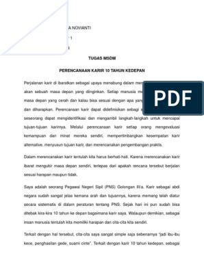 Detail Contoh Perencanaan Karir Masa Depan Koleksi Nomer