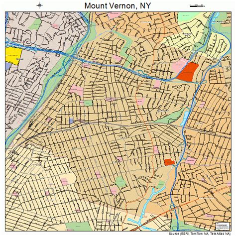 Mount Vernon New York Street Map 3649121