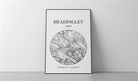 Headingley Stadium: Cricket Ground Map Print - Etsy | Map print, Printing center, Map