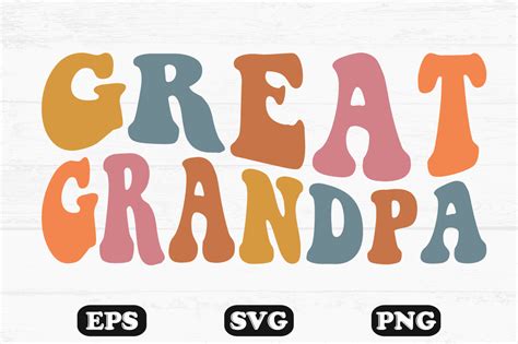 Great Grandpa Retro Wavy T Shirt Designs Graphic By Hosneara 4767