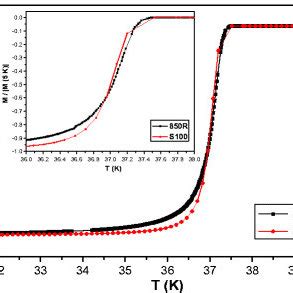 Normalized Dc Magnetic Susceptibility Versus Temperature Curves M M