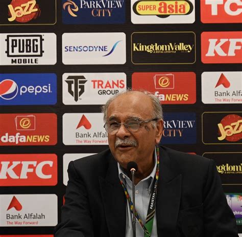 Pcb Management Committee Chairman Najam Sethi Attends A Press