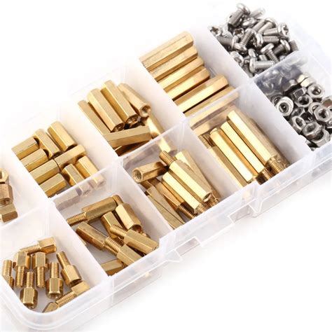 Pcs Set M Pcb Hex Male Female Threaded Brass Standoffs Screw Nut