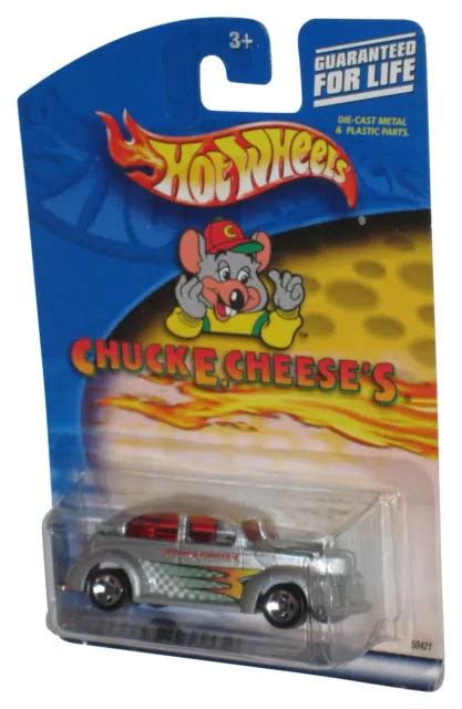 HOT WHEELS CHUCK E Cheese S Silver Ford Fat Fendered Toy Car Cracked