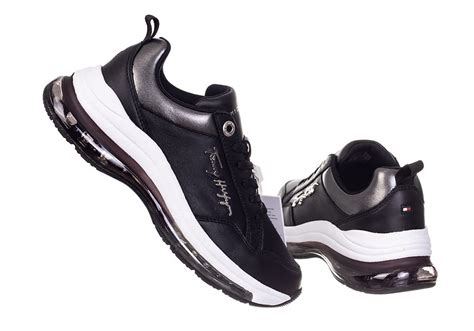 Tommy Hilfiger Buty Damskie Sneakery City Air Runner Metallic Black