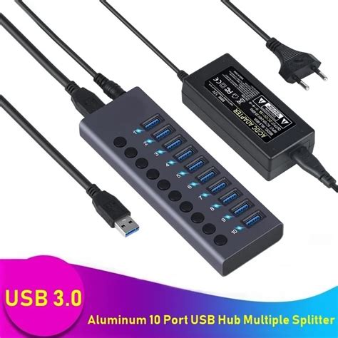 R Partiteur Multiple Usb En Aluminium Extenseur Haute Vitesse